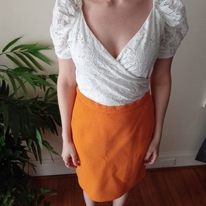 Authentic Chanel Orange Skirt
